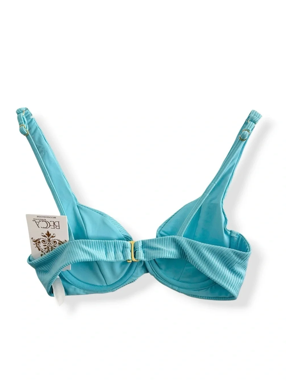 NWT BECCA Monte Carlo Underwire Bikini Top Swimwear Separates Oasis, Small - Picture 4 of 4